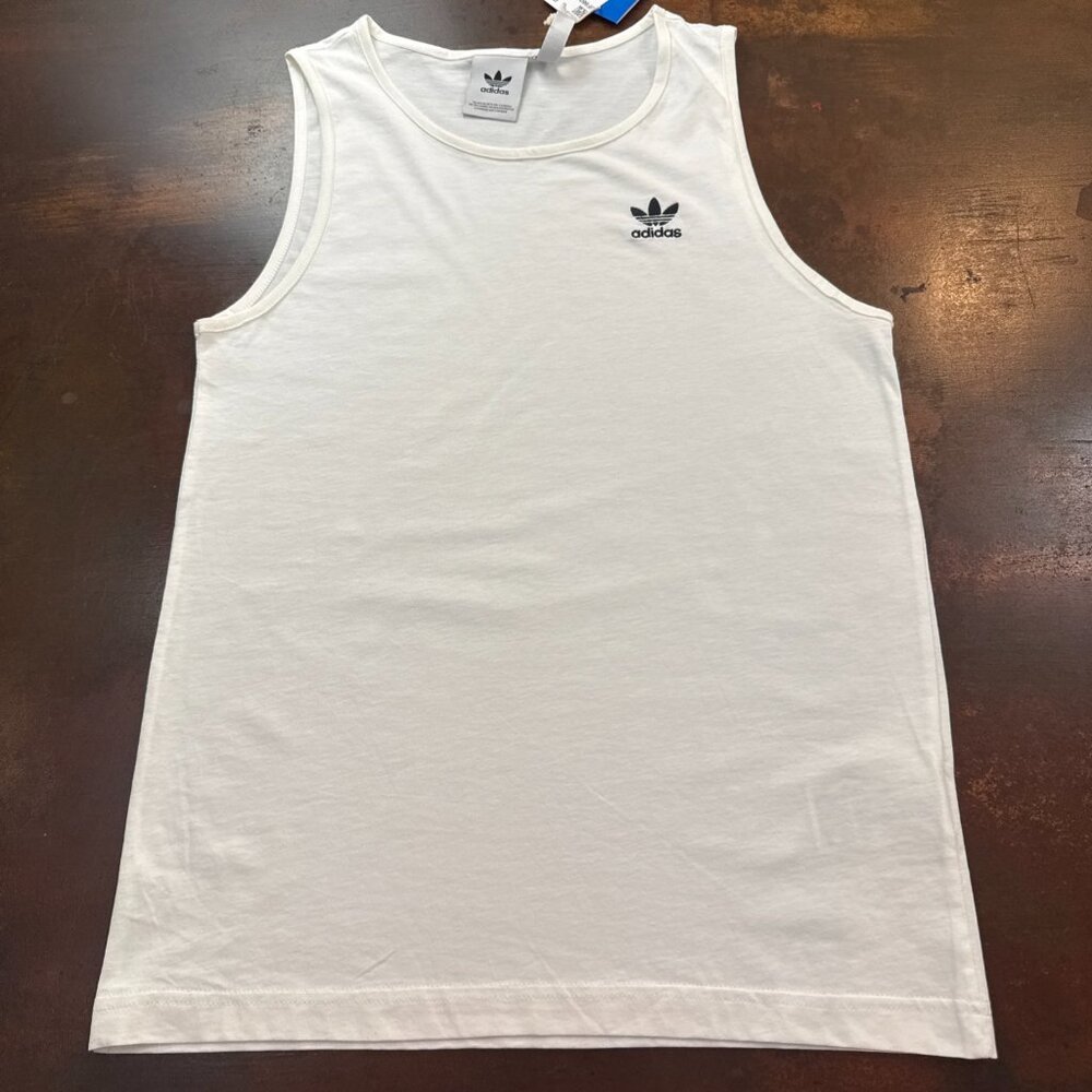 Adidas Essentials Tank Top Men's Sleeveless Shirt White workout training - Picture 2 of 10